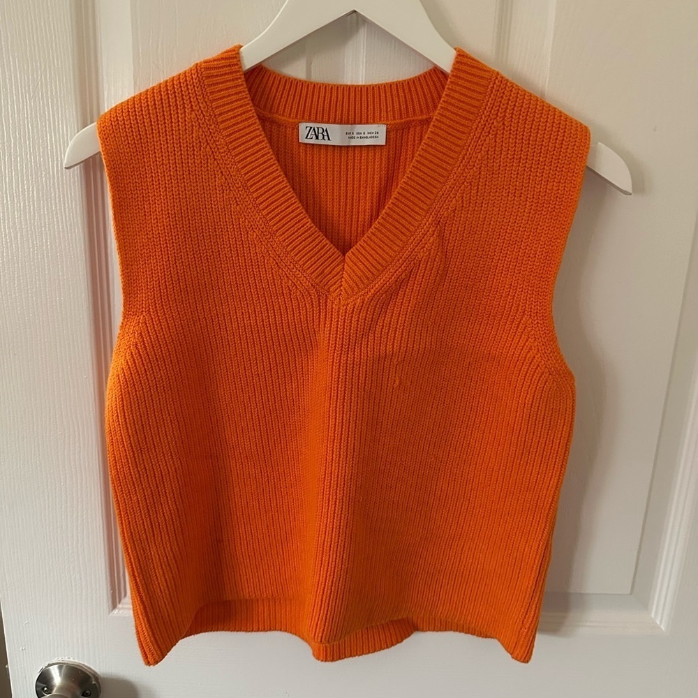 Orange Knit Top